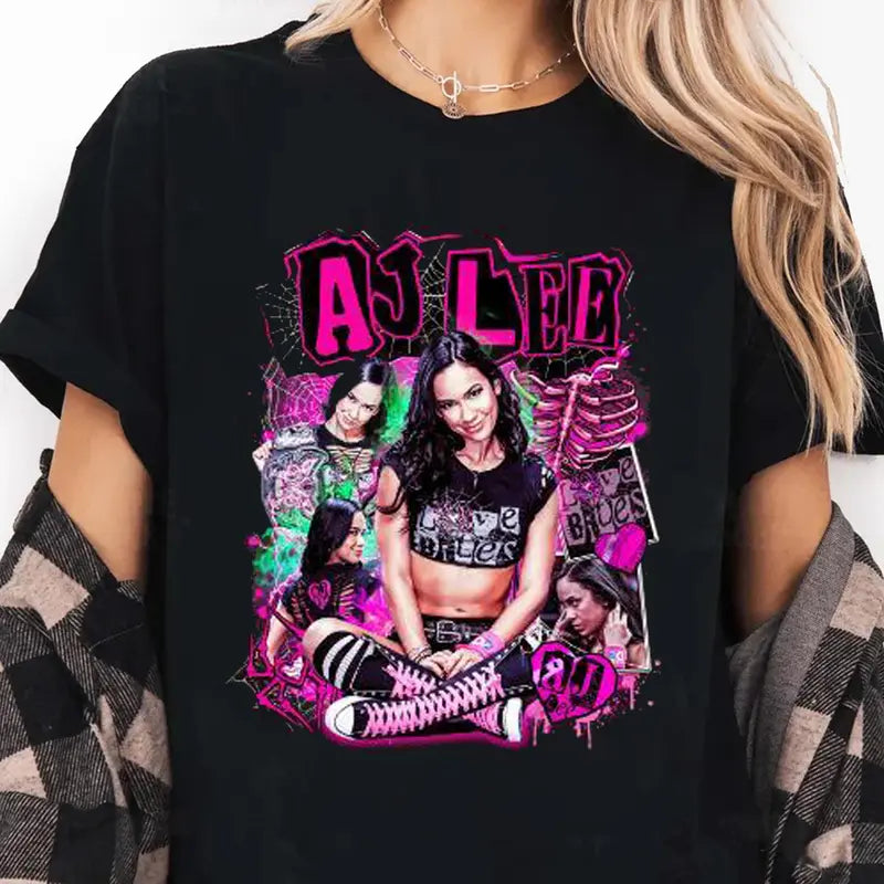 AJ Lee "The Crazy Tour" Vintage Bootleg Shirt – Wrestling Tee, Retro Music Tour T-Shirt