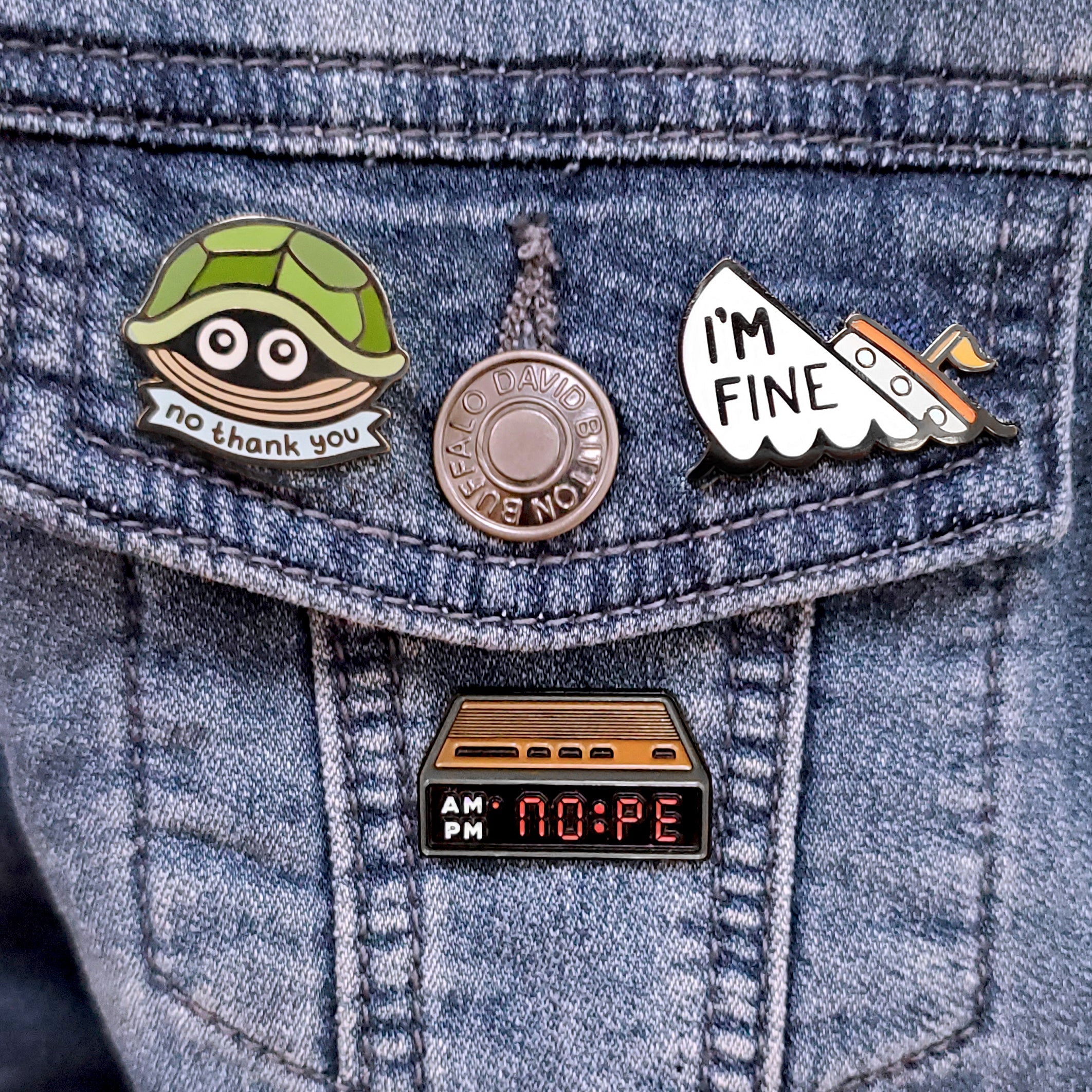 No Thank You Pin