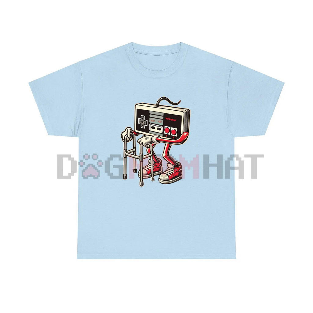 Retro Gaming Pattern T-Shirt – Fun Old Video Game Console Design, Unisex Cotton Tee