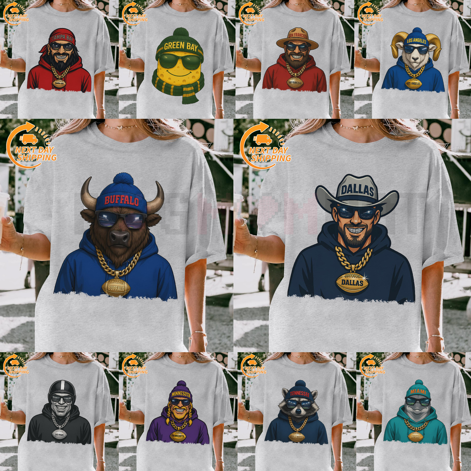 Spirit Animal Football City Graphic Tee – Custom Team Mascot Shirt