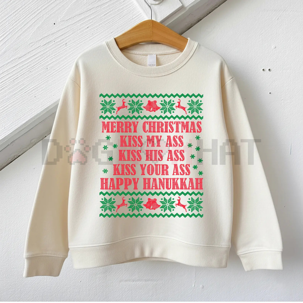 Funny Opossum Christmas Sweater – Overstimulated But Festive Ugly Holiday Sweatshirt