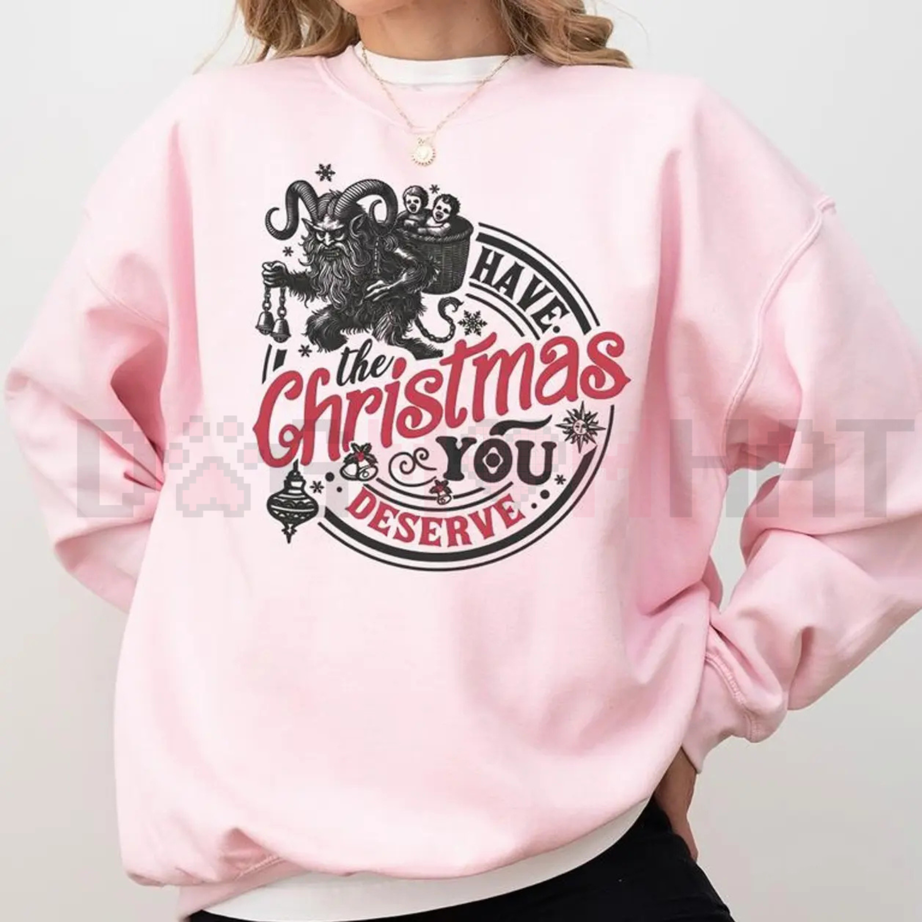 Spooky Krampusnacht Folklore Jumper – Gothic Alternative Christmas Sweatshirt