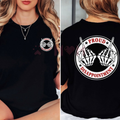 "PROUD DISAPPOINTMENT" Defiant Bone Hand Graphic Crewneck Tee