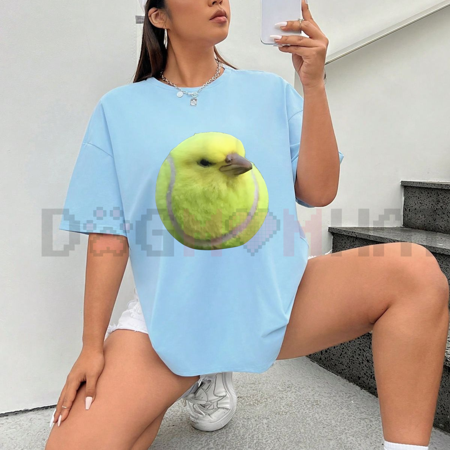 Silly Tennis Bird Meme Tee
