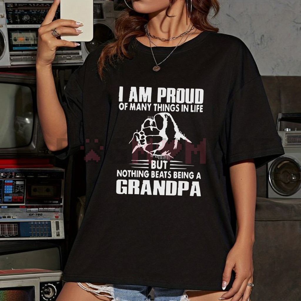 Monogrammed "Proud Of Many Things... Nothing Being A Grandpa" T-Shirt