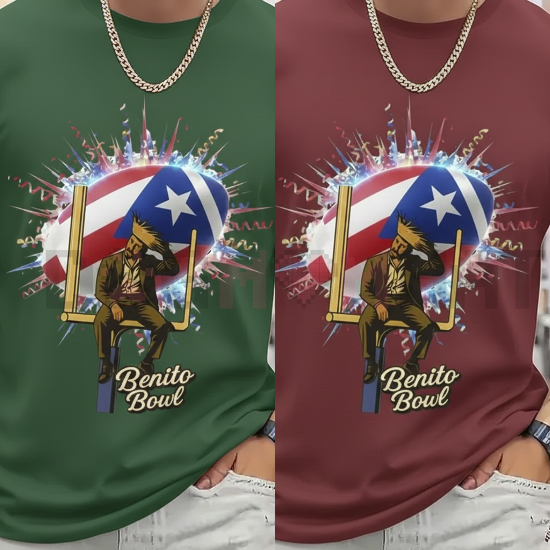 Football Helmet Star "Benito Bowl" Graphic Tee