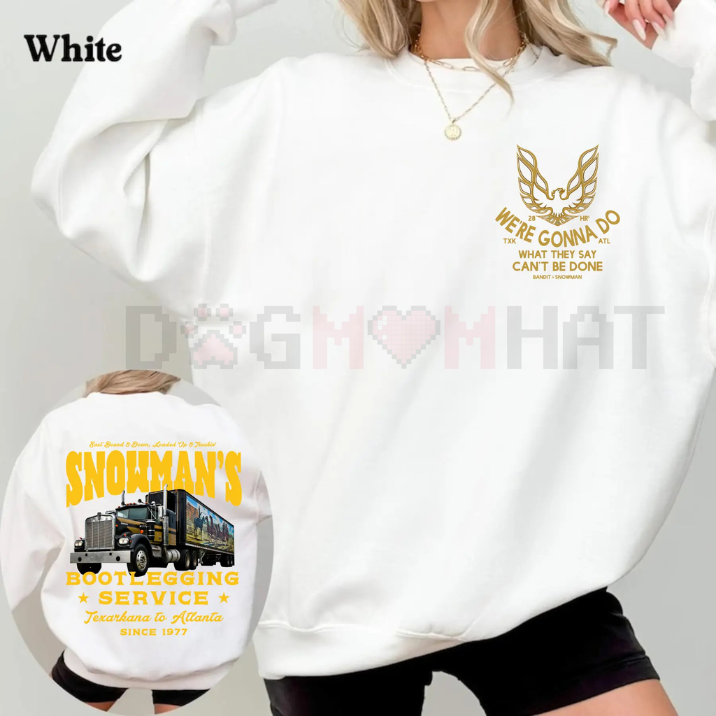 2-Sided Snowman Bootlegging Christmas Sweatshirt