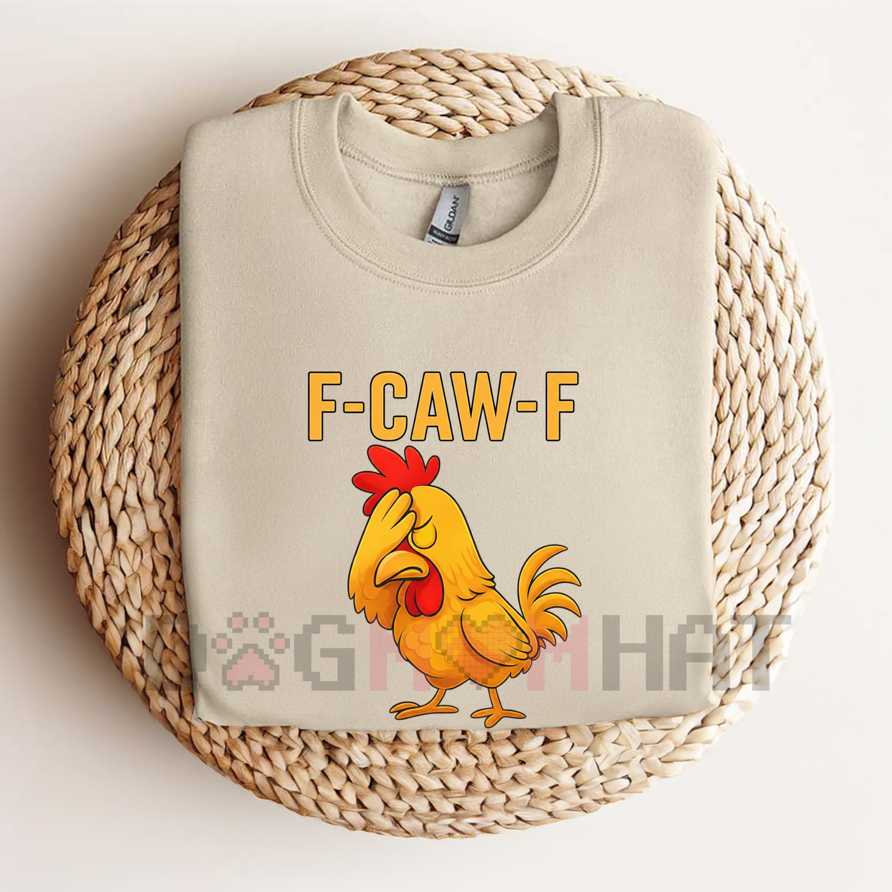 F-Caw-F Chicken Graphic Tee – Funny Rooster Meme Shirt, Unisex Casual Streetwear Top