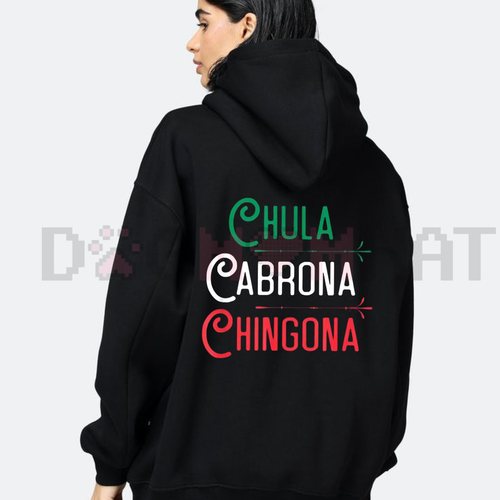 "Chingona" Chola Mexican Pride Hoodie