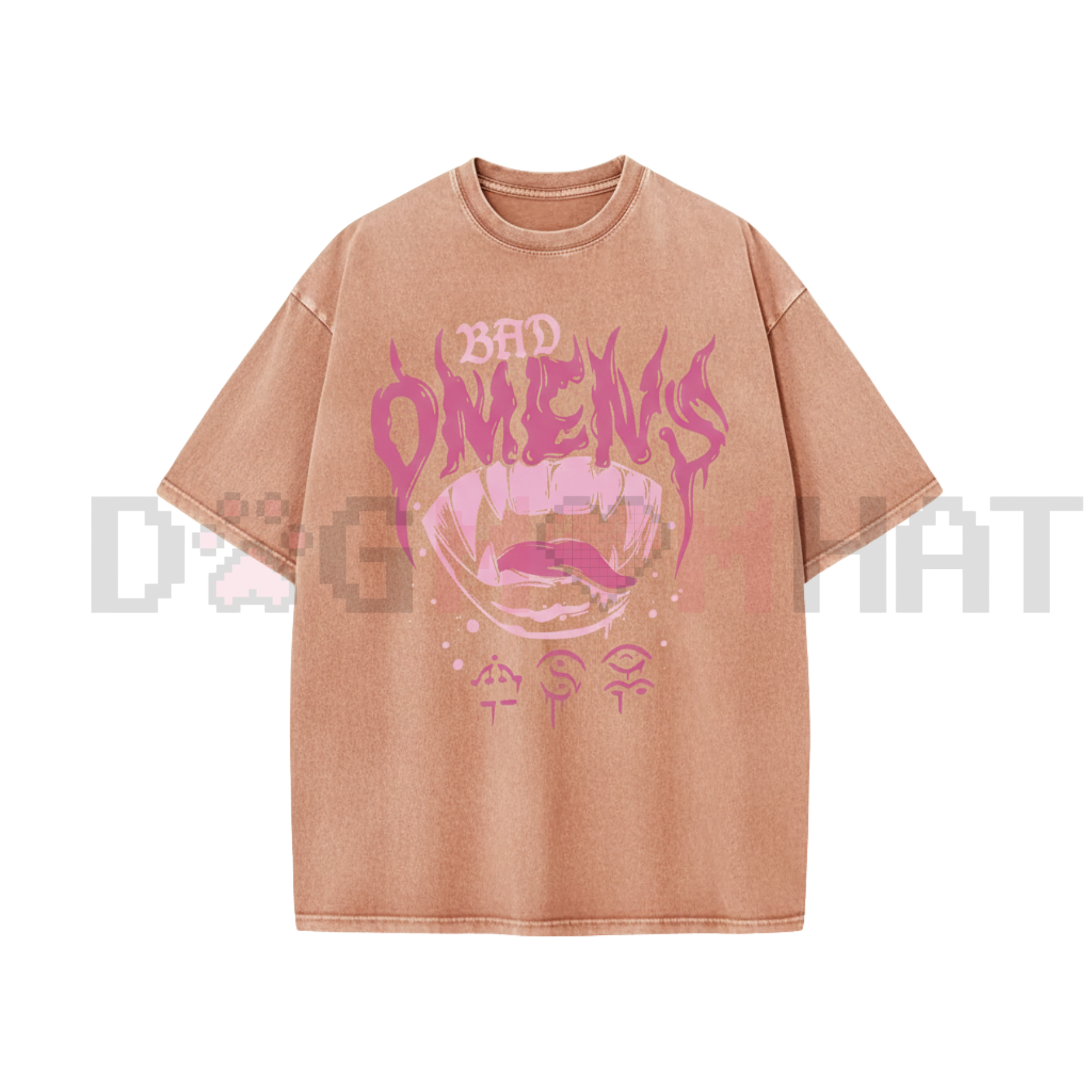 "Bad Omen" Surrealist Washed Tee