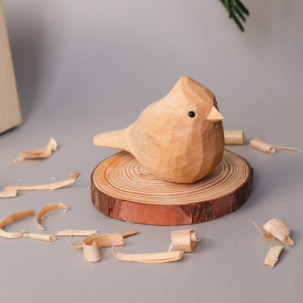 Hand Carved Cardinal Bird, Unique Gift for Loved Ones