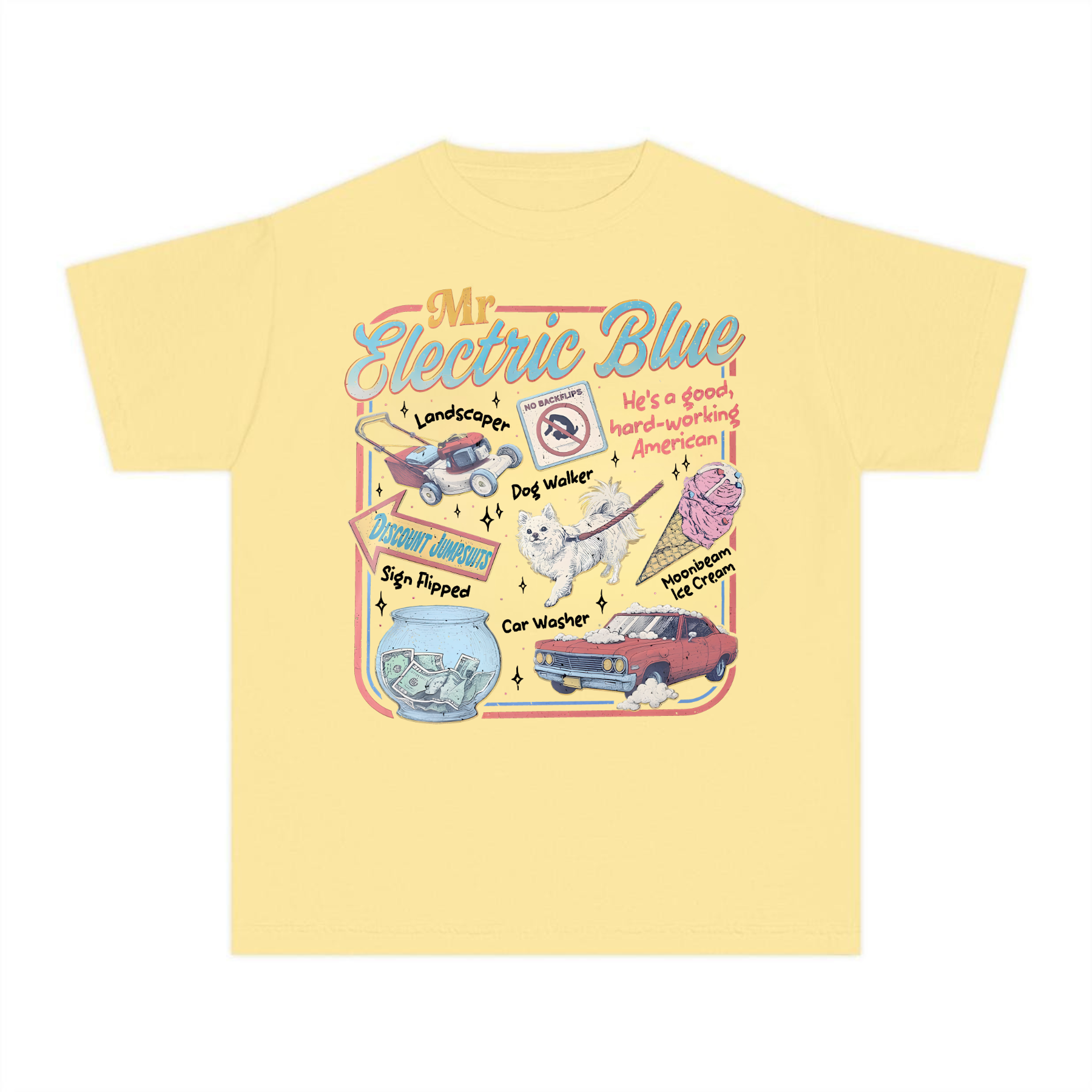 America "Mr. Electric Blue" Concert Tour Tee - Moonbeam Ice Cream