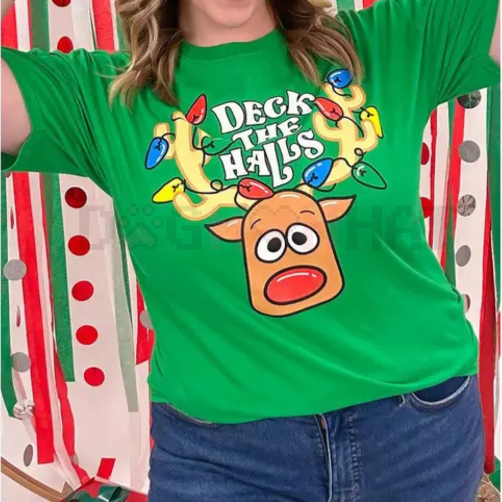 "Deck the Halls" Graphic T-Shirt – Unisex Classic Christmas Tee