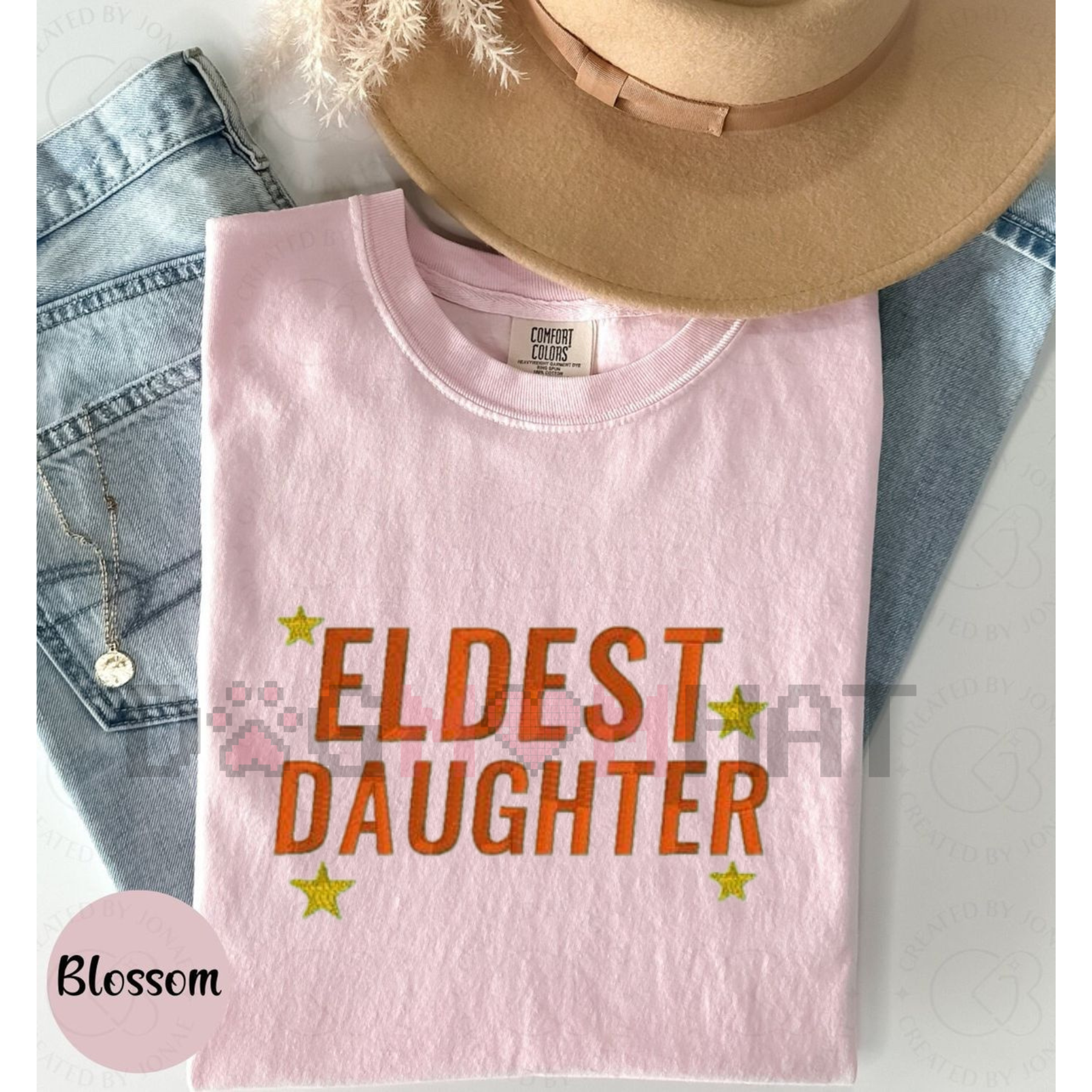 Daughter Embroidered T-Shirt – Sweet Minimalist Tee, Gift for Daughter