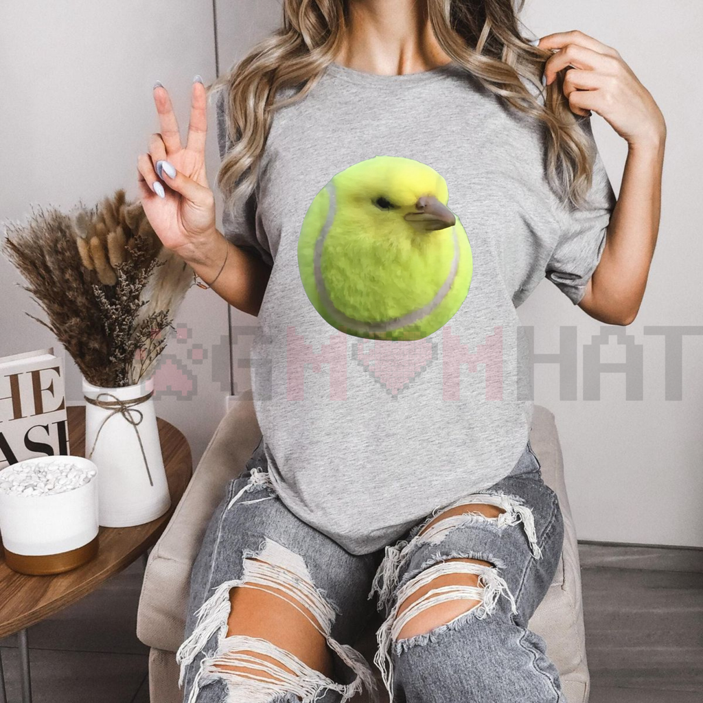Silly Tennis Bird Meme Tee