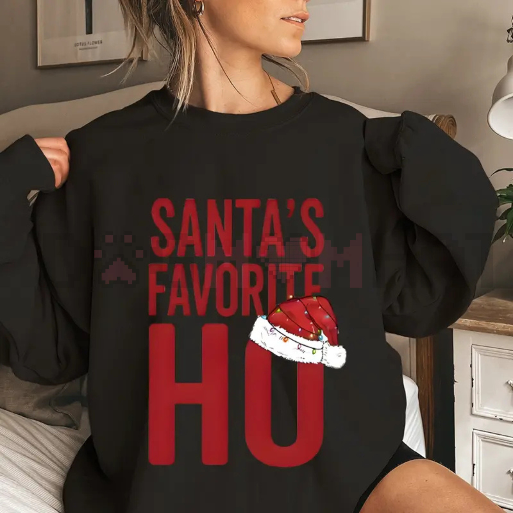 "Santa's Favorite Ho" Funny Christmas Sweatshirt