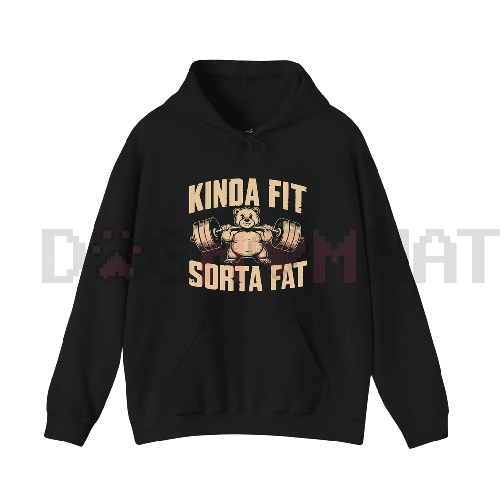 Funny Weightlifting Bear Graphic Apparel – Sarcastic Gym Humor Hoodie