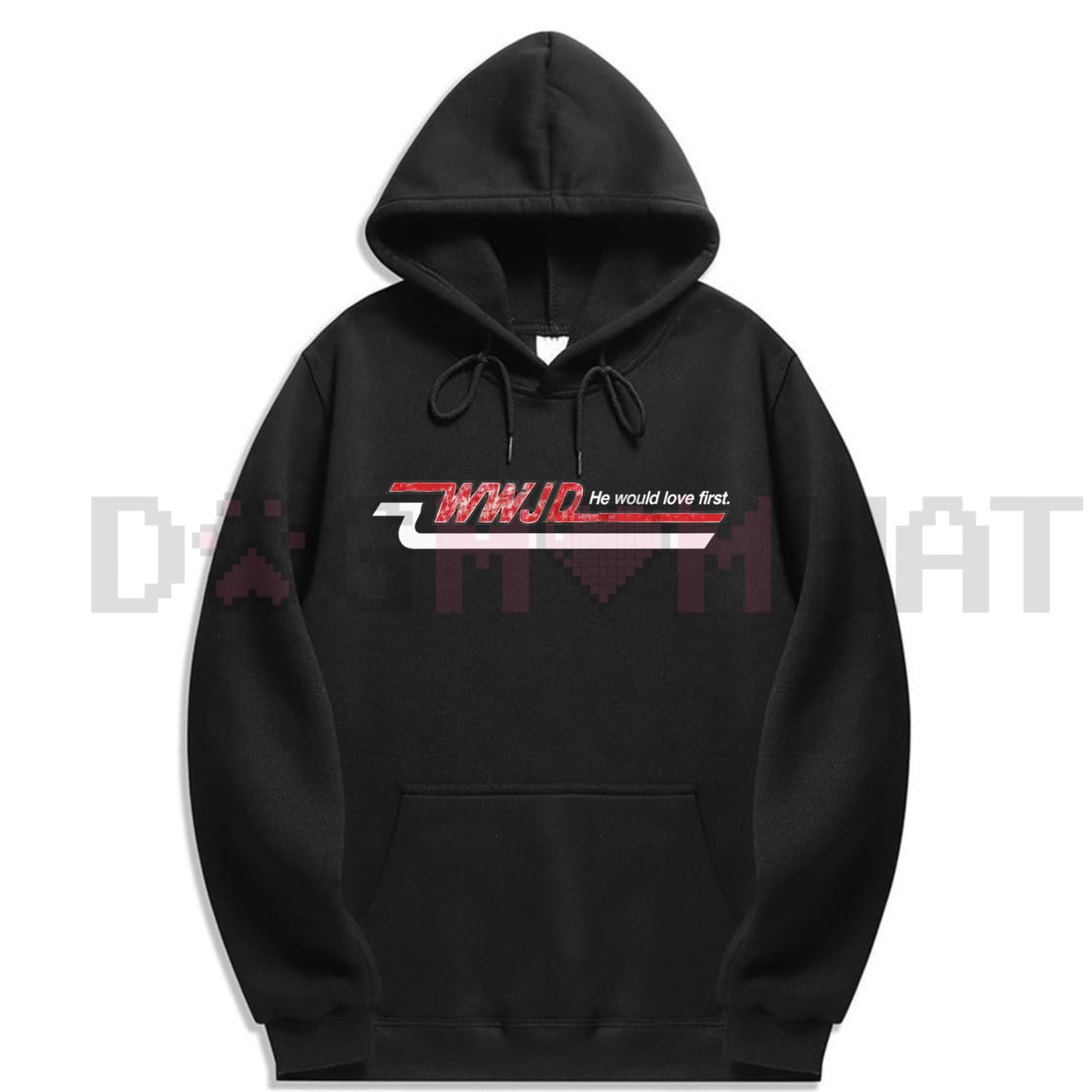 Retro WWJD Skater Style Hoodie