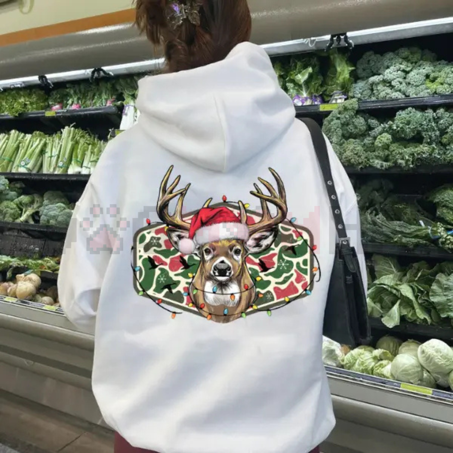 Christmas Deer Hunting Camo Hoodie