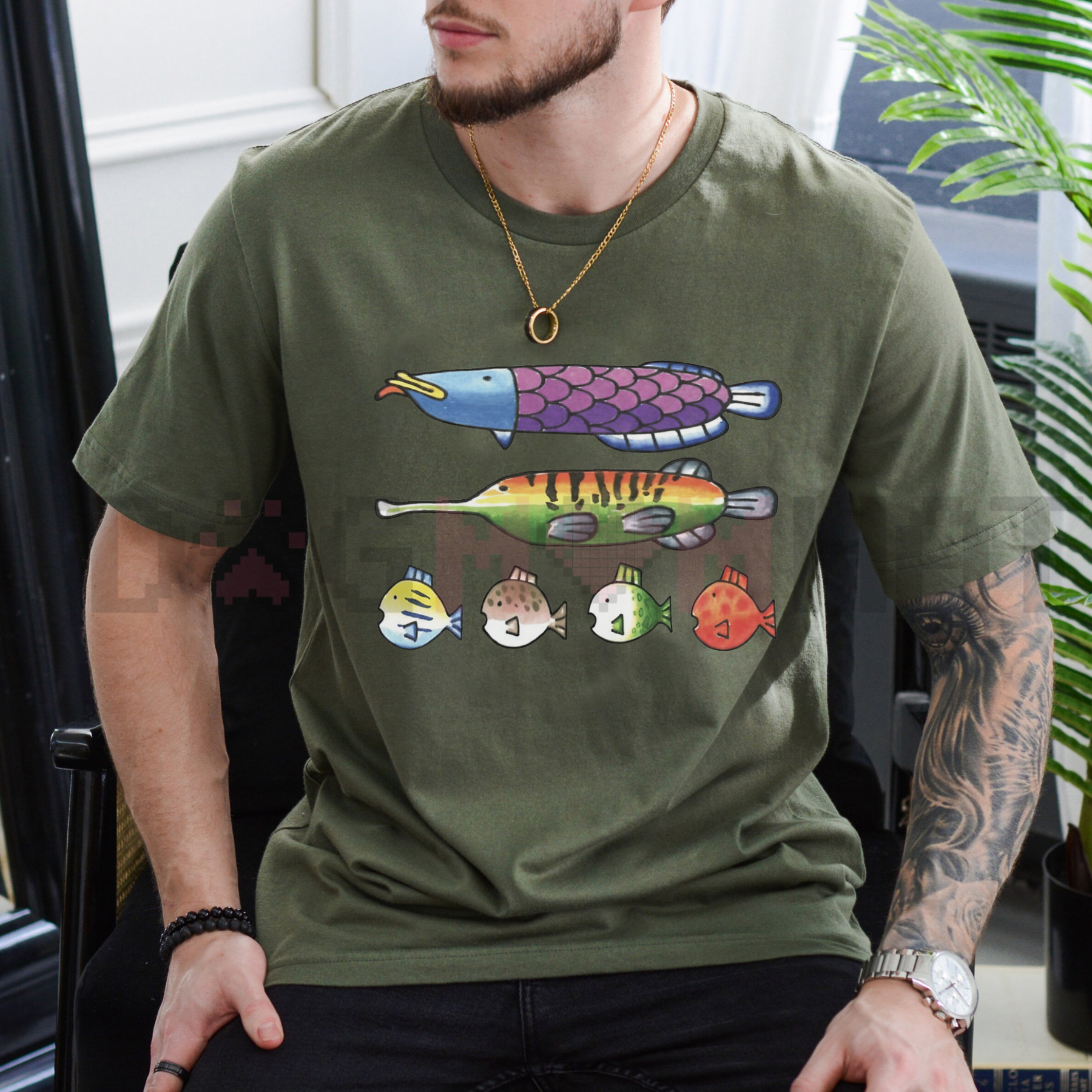 Nintendoodle Fish Lineup Tee