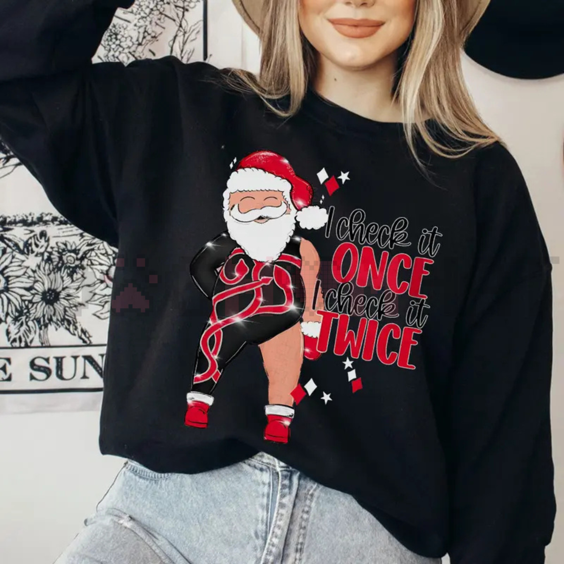 Santa "I Check It Once O Check It Twice Era Inspired" Unisex Sweatshirt