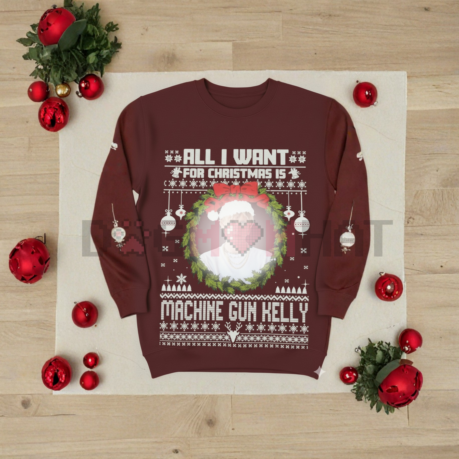 All I Want For Xmas MgKelly Music SweatShirt – Unisex Holiday Fan Gift, Machine Gun Kelly Band Apparel, Festive Rock Crewneck