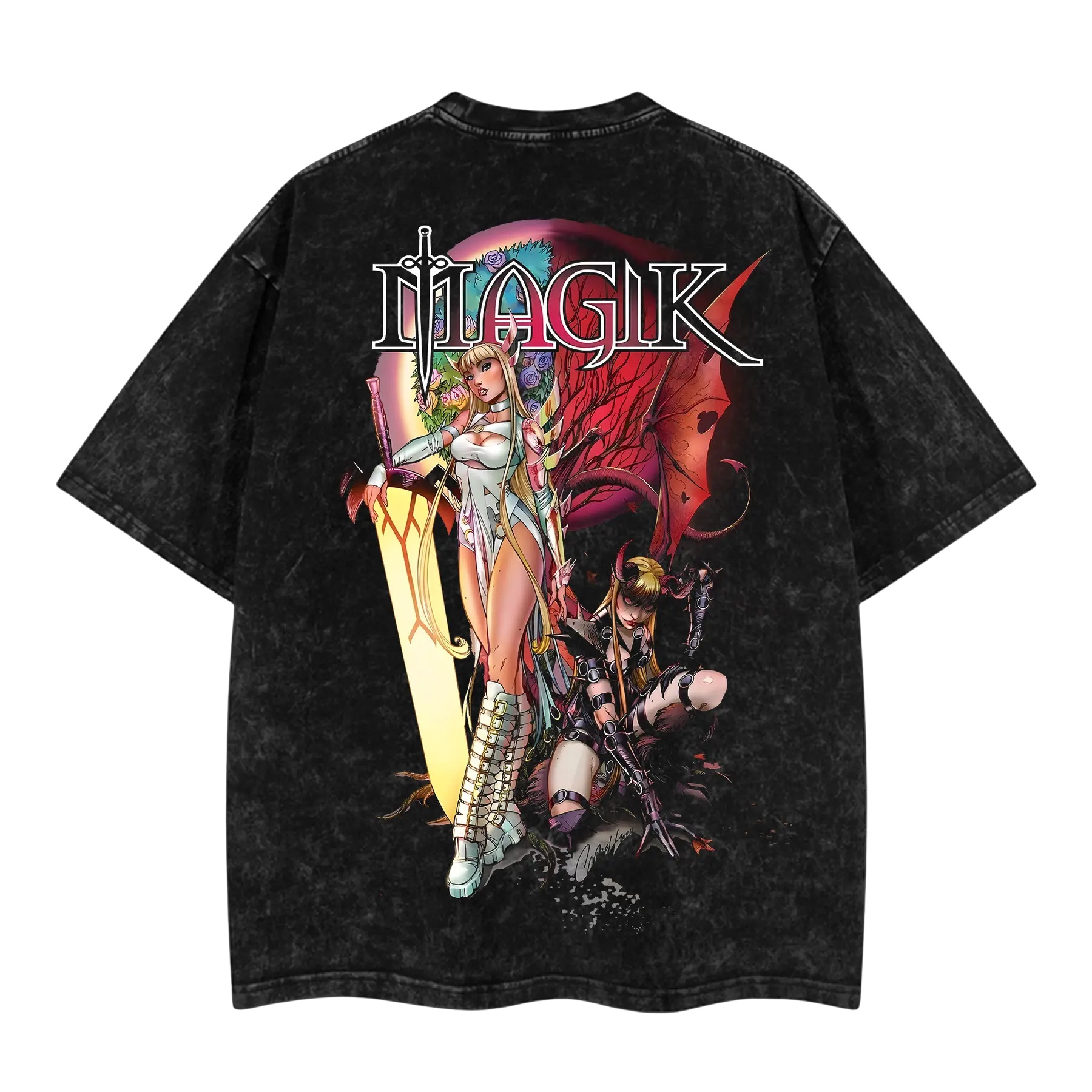 Magik Retro Vintage Comic Washed T-Shirt – Limited Edition Oversized Tee
