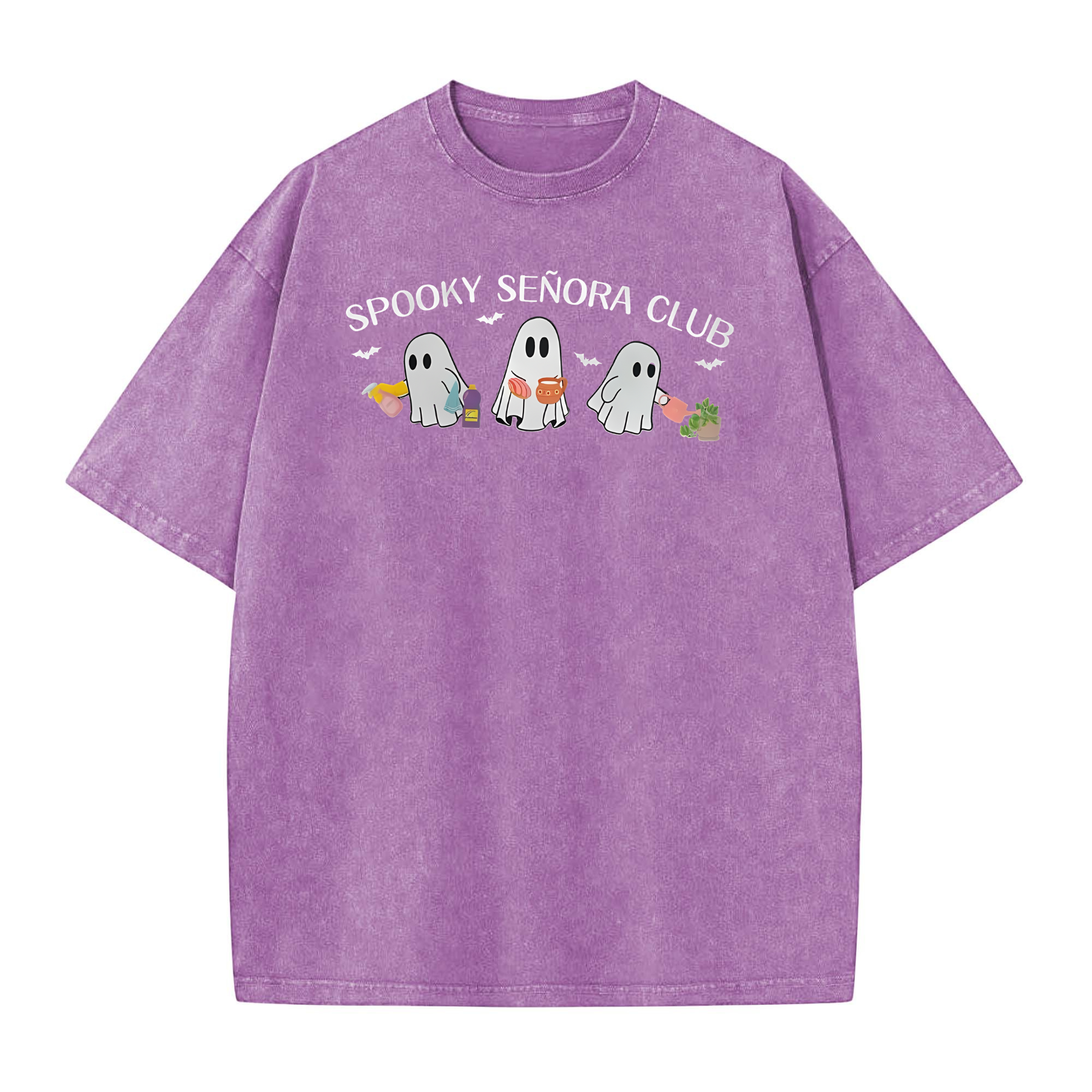 Spooky Señora Club Vintage Acid Wash Shirt – Unisex Graphic Tee