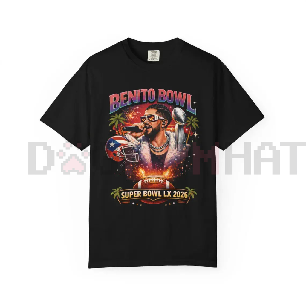 Benito Bowl "Half Time" Tee – Vintage Sporty Bad Bunn Shirt