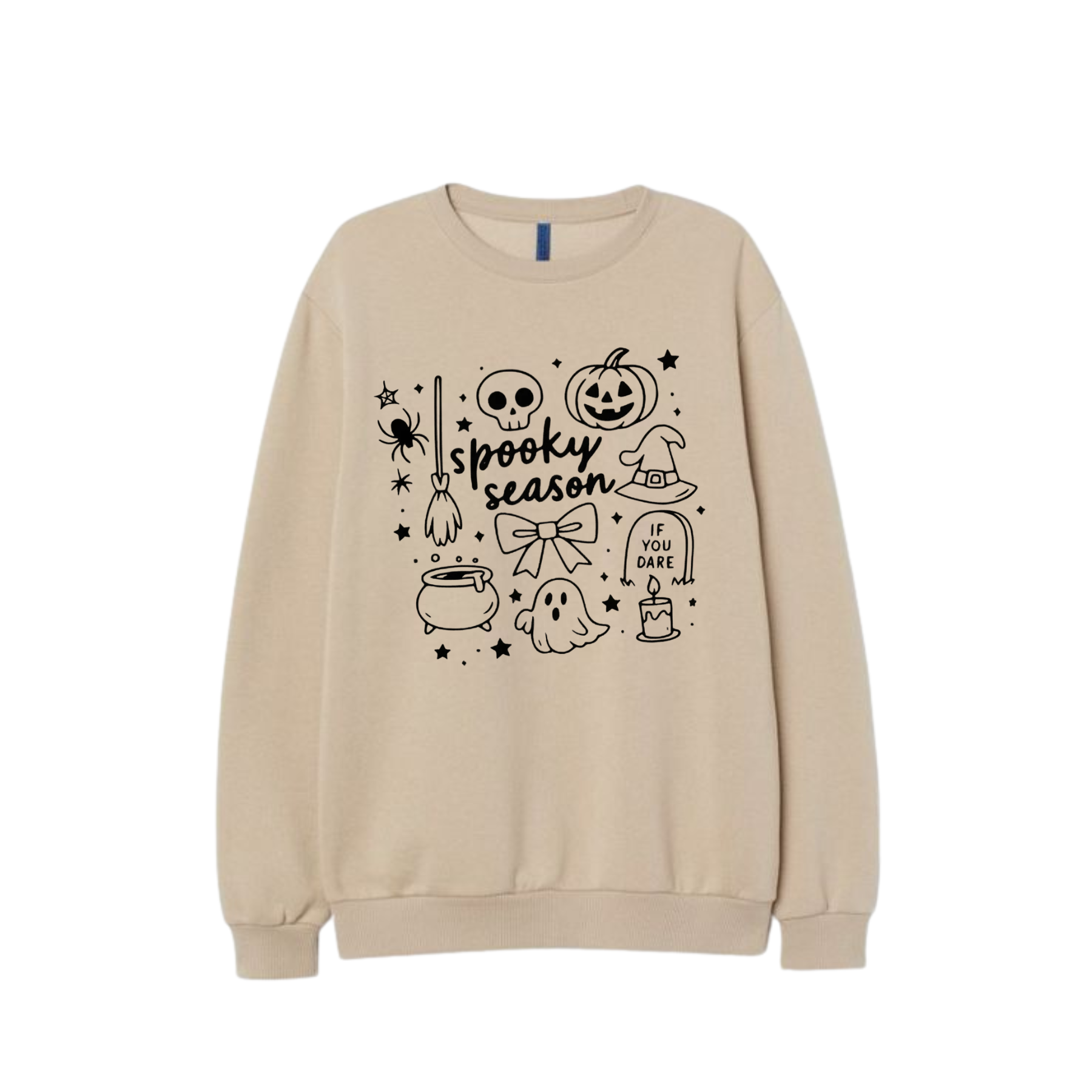 Spooky Season Cream Sweatshirt - Cozy Halloween Crewneck