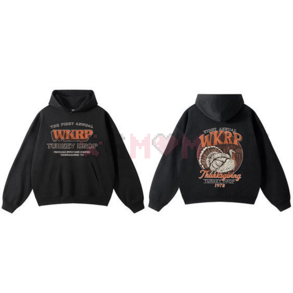 Turkey Drop 1978 Hoodie – WKRP In Cincinnati, Funny Thanksgiving Hoodie
