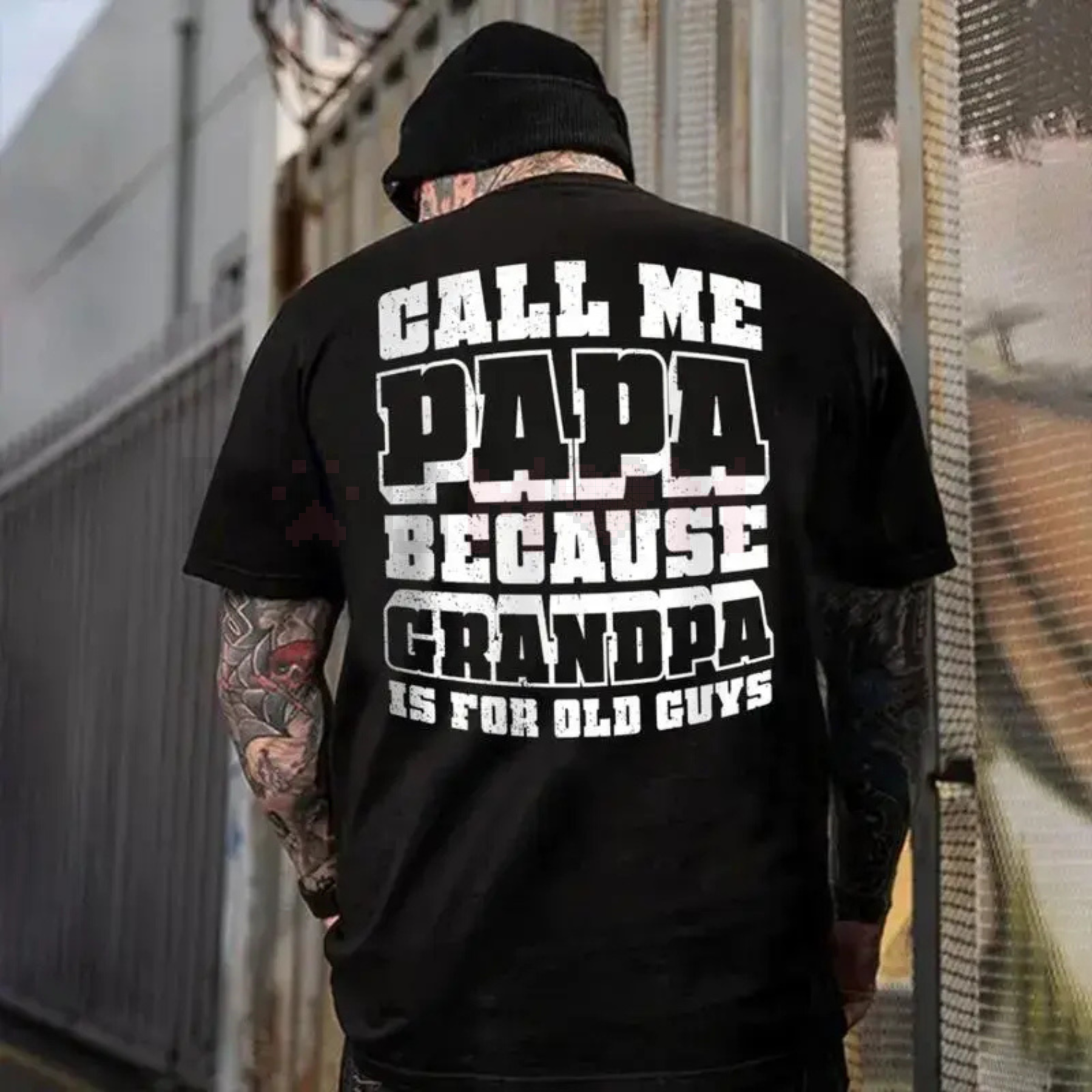 "Call Me Papa" Funny Dad T-Shirt – Trendy Father's Day Gift for Him, Unisex New Dad Slogan Tee