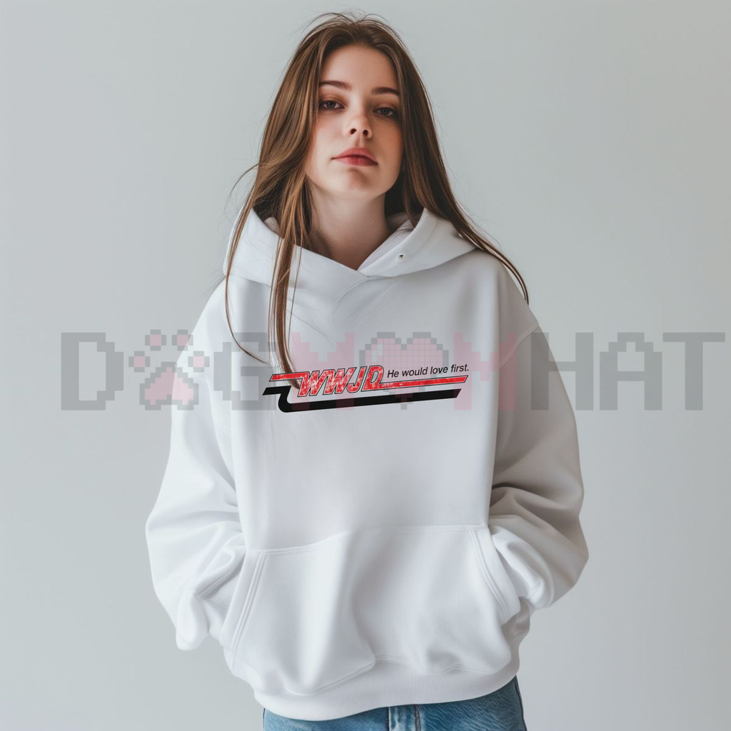 Retro WWJD Skater Style Hoodie