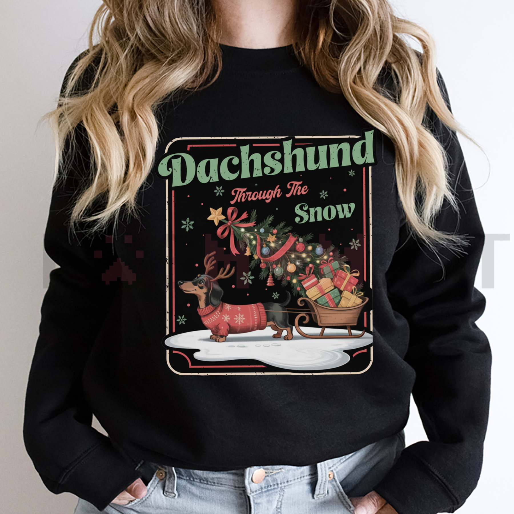 Cute Santa French Bulldog Christmas Sweatshirt