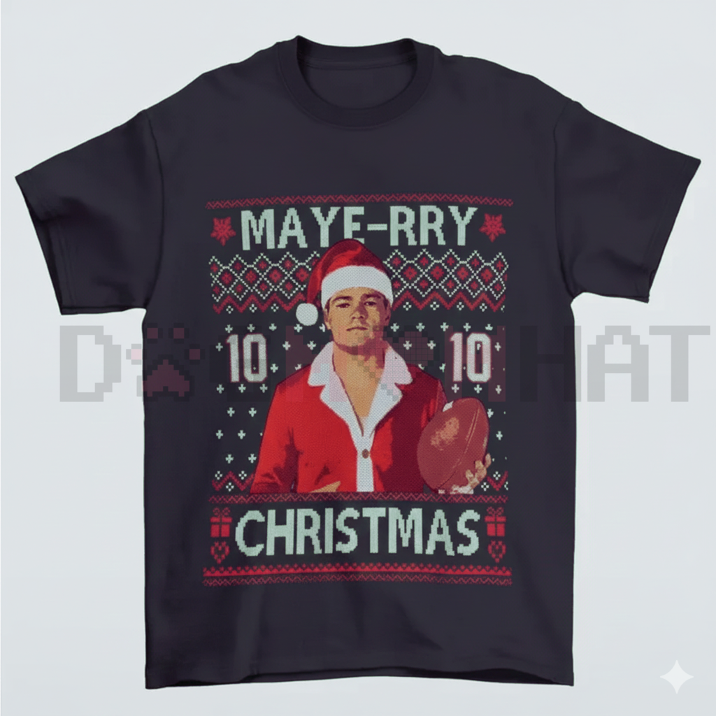Drake Maye Christmas Tshirt – Unisex Holiday Crewneck