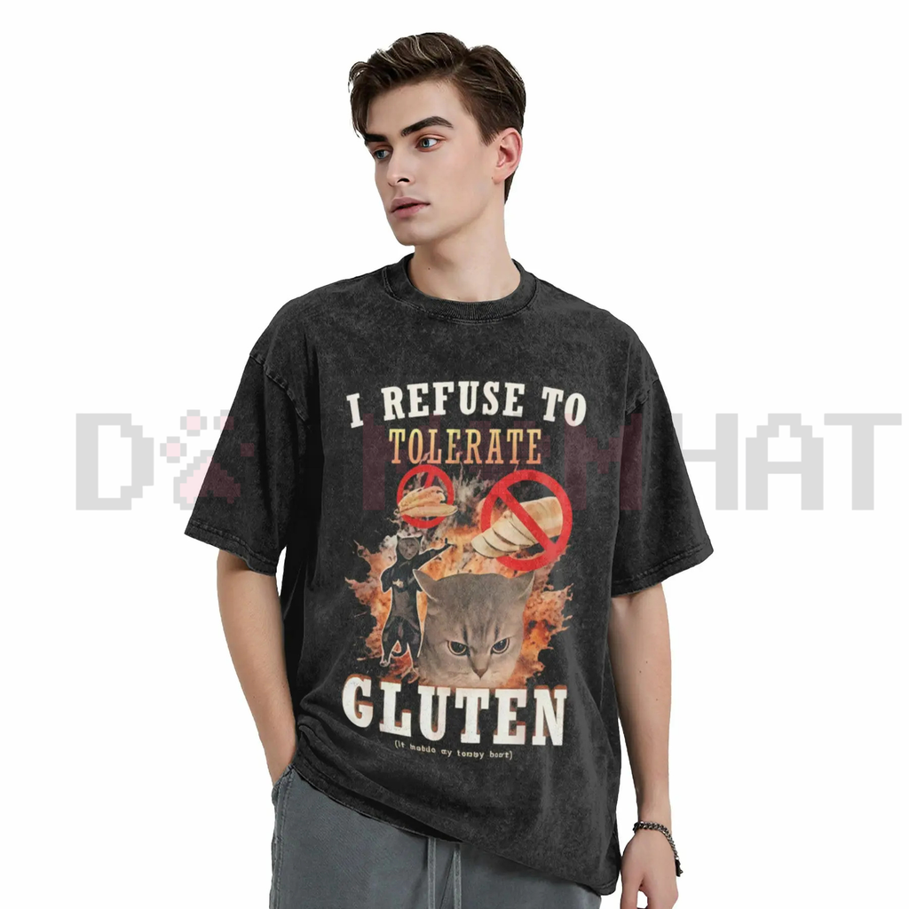 "I Refuse To Tolerate Gluten" Washed T-Shirt