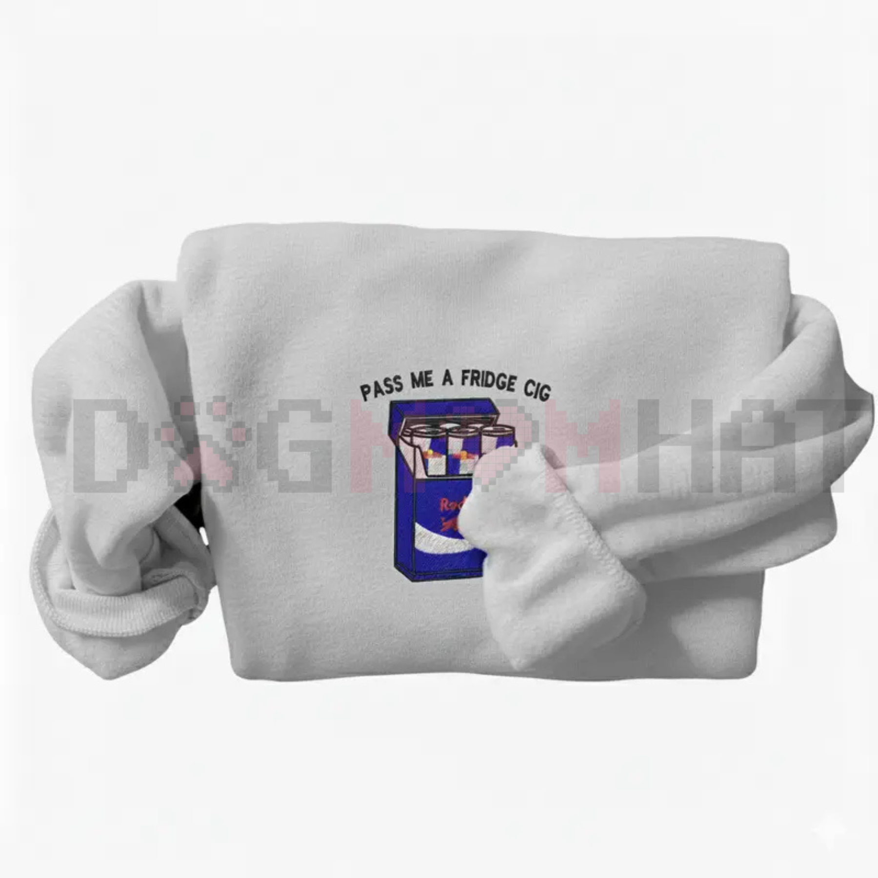 Embroidered "Pass Me A Fridge of Blue Soda" Sweatshirt