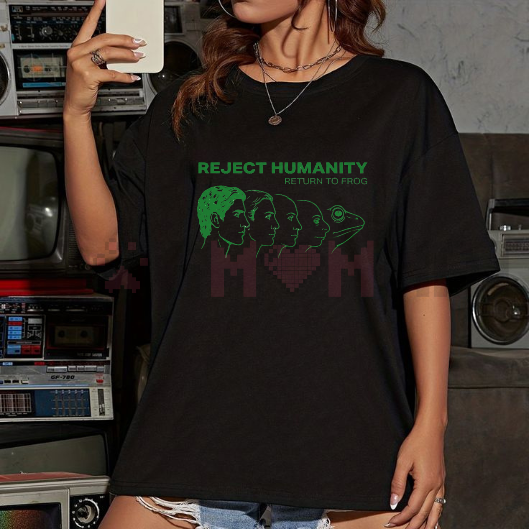 "Reject Humanity Return to Frog" Meme T-Shirt