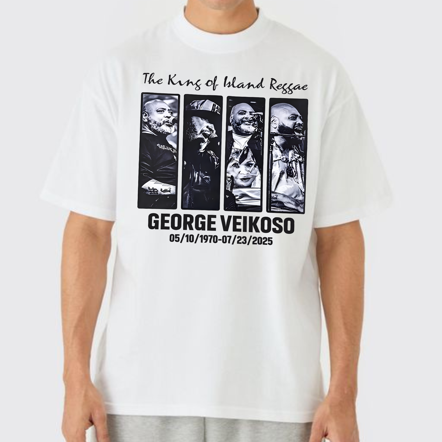 George Veikoso Fiji Memorial 1970–2025 "King of Island Reggae" T-Shirt