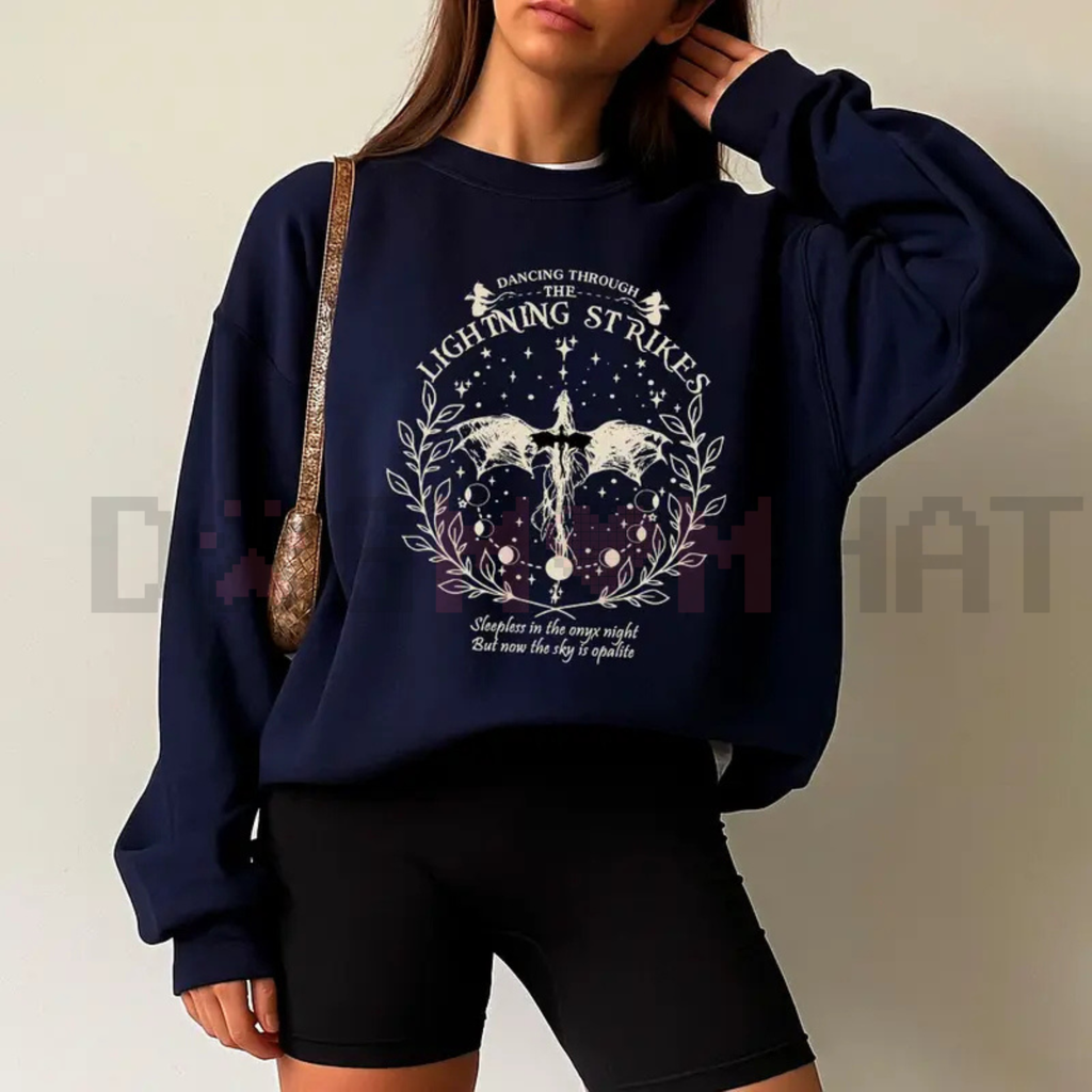Onyx Storm sweatshirt – "Dancing Through The Lightning Strike" Fourth Wing sweatshirt