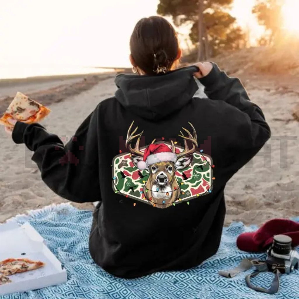 Christmas Deer Hunting Camo Hoodie
