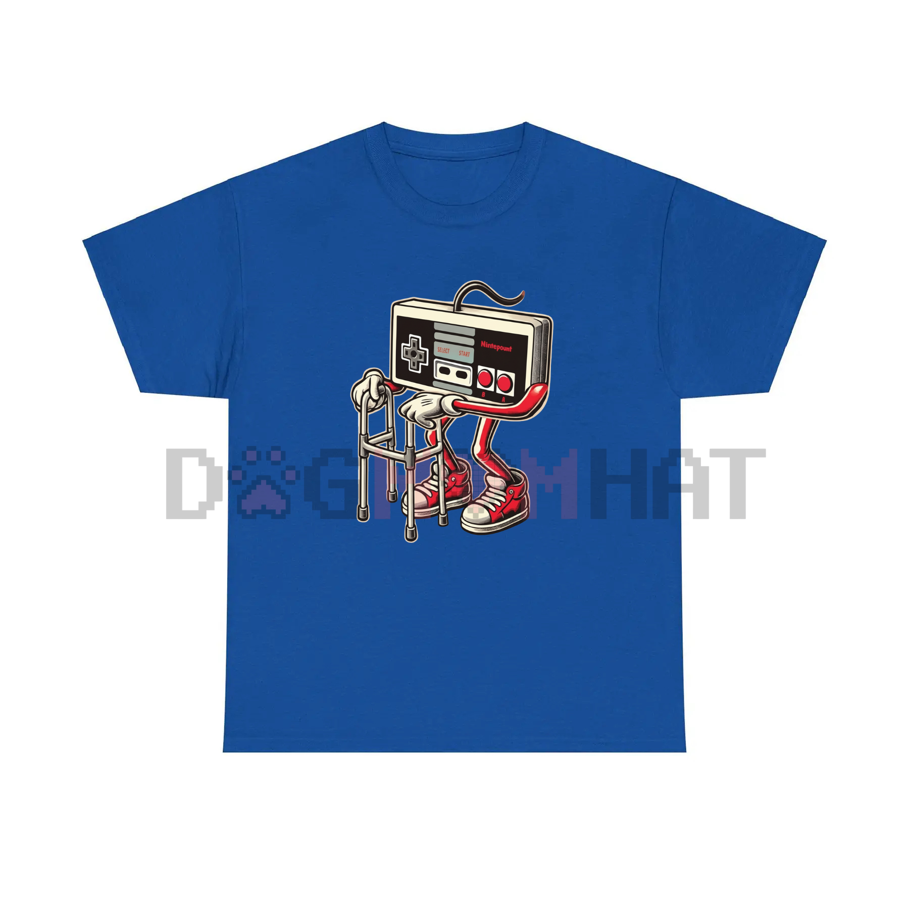 Retro Gaming Pattern T-Shirt – Fun Old Video Game Console Design, Unisex Cotton Tee