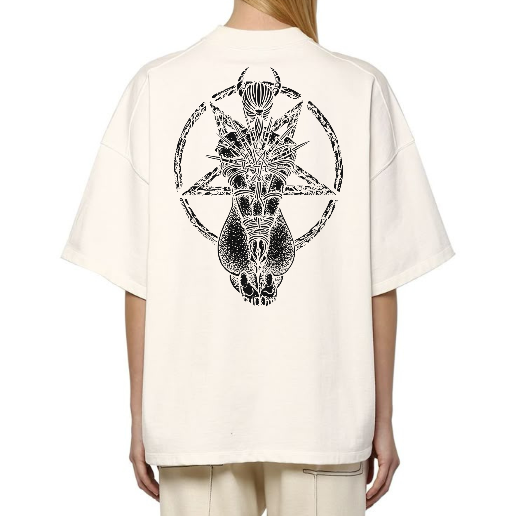 Goat Skull Pentagram Occult T-Shirt – Dark Art Graphic Tee
