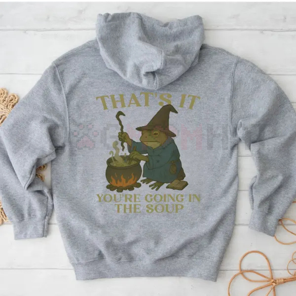 Viral Meme 'Going in the Soup' Hoodie – Unisex Kitchen Humor Slogan Pullover