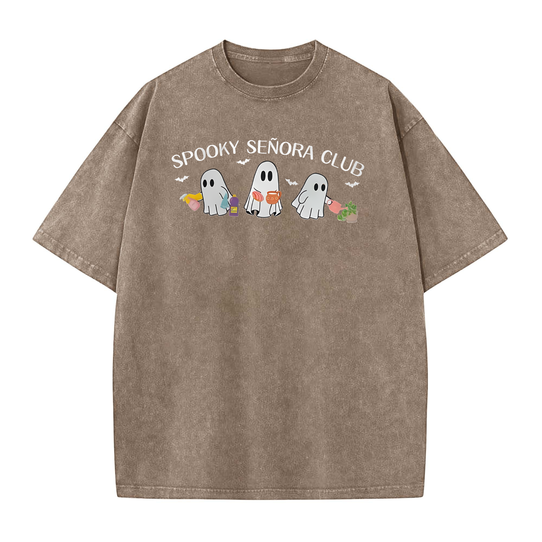 Spooky Señora Club Vintage Acid Wash Shirt – Unisex Graphic Tee