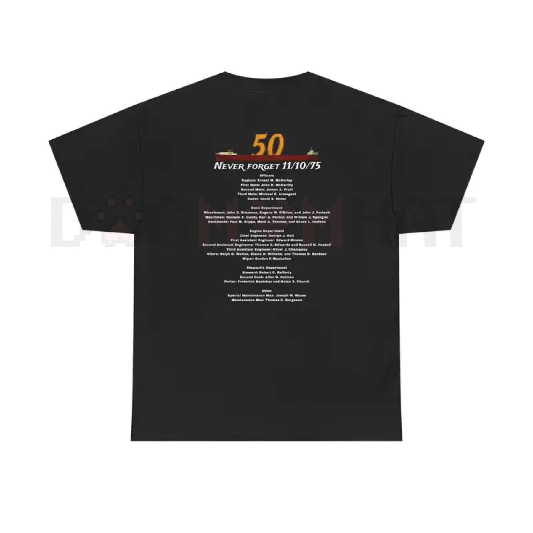 50th Anniversary Edmund Fitzgerald T Shirt