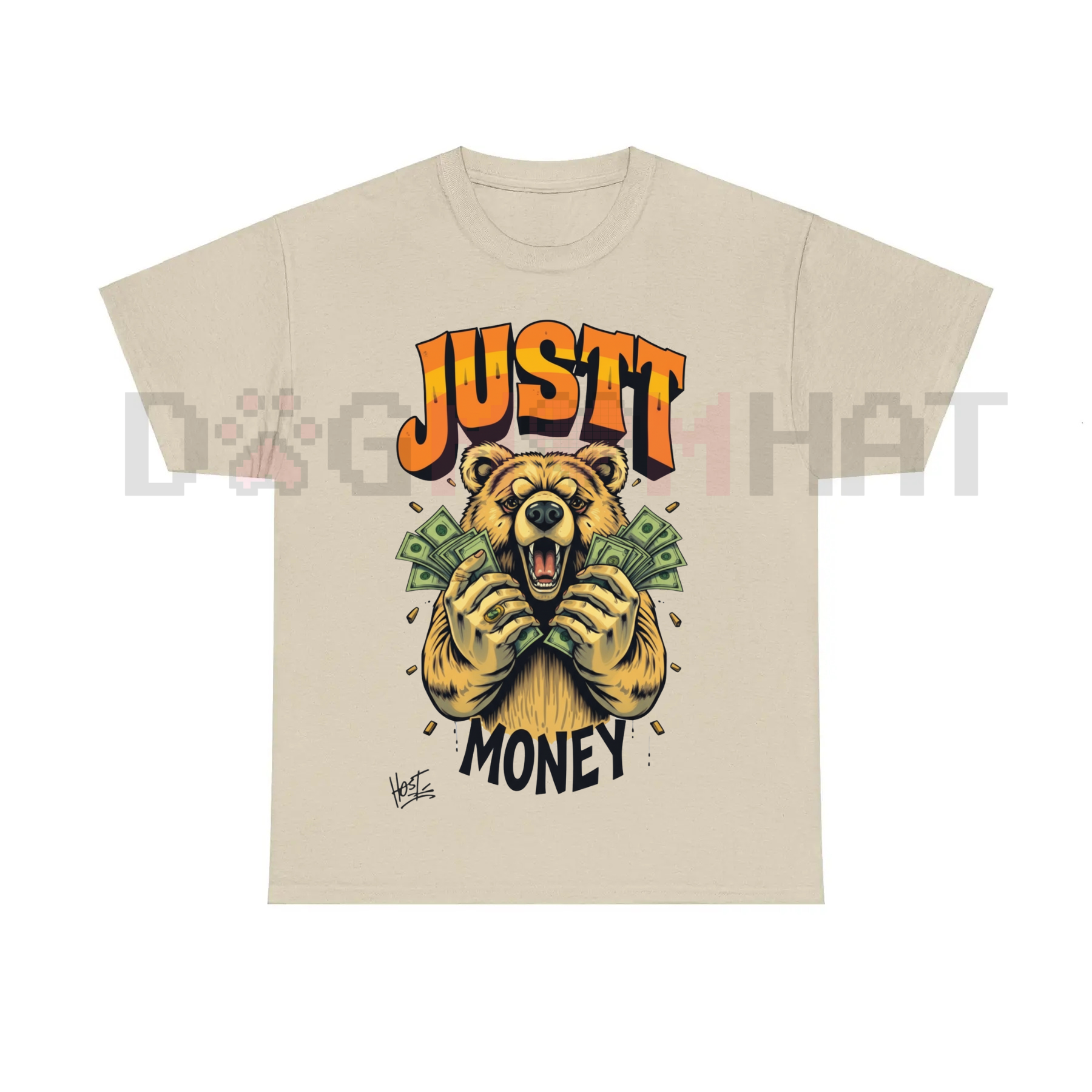 JUSTT MONEY Bear T-Shirt – Y2K Graphic Streetwear Tee