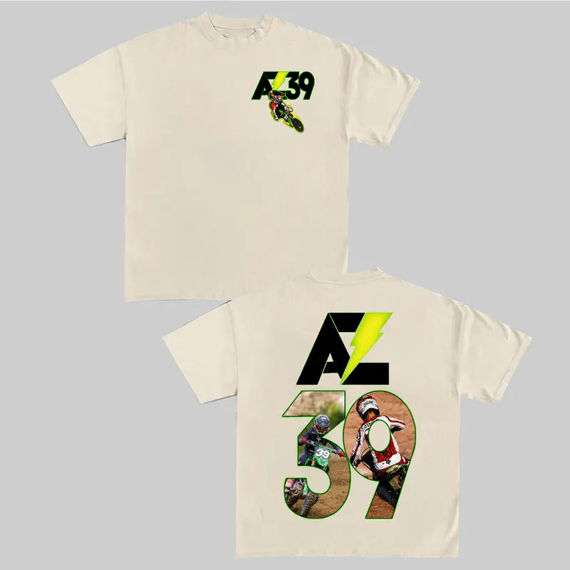 AZ39 Kawasaki Team Green Tribute T-Shirt – Memorial Motorsport Graphic Tee Honoring Ai.d4n Z1ngg, Unisex Racing Fan Shirt