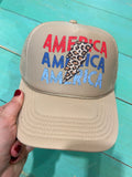 America Leopard Bolt Trucker
