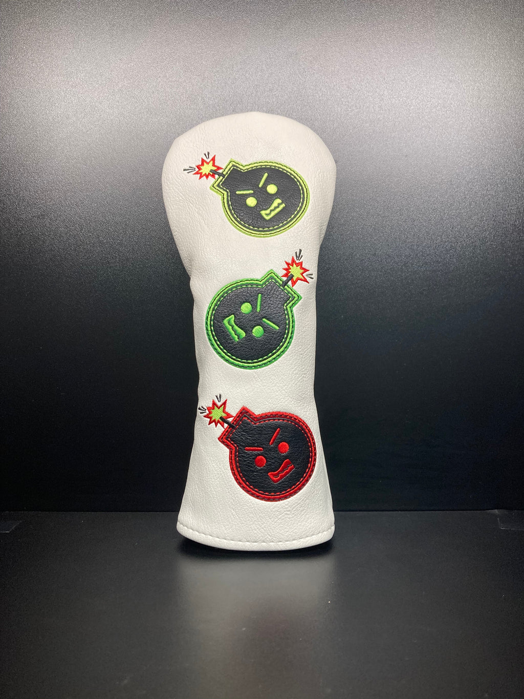 Angry Bombs White Headcover